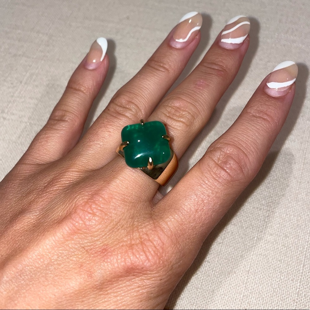 Kendra Scott Gold & Green Stone Ring - Never Worn